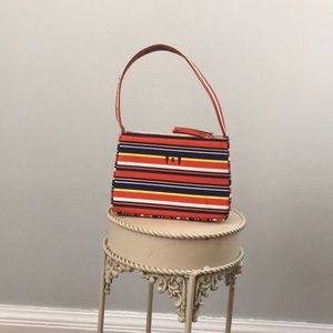 NEW Via Vegan striped bag